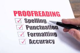 Proofreading checklist
